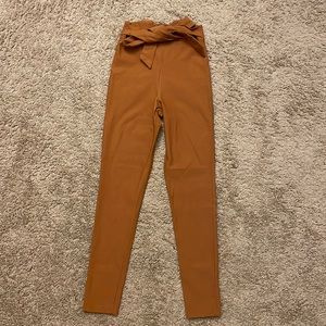 Fashion Nova Size Small Brown Belted Pants